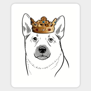 Norwegian Buhund Dog King Queen Wearing Crown Sticker